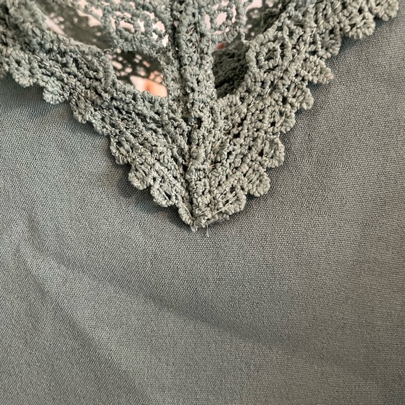 Sage green cold shoulder top - Picture 6 of 6